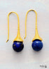 Boho Earrings, Dangle Earrings, Blue Lapis and Tiger Eye